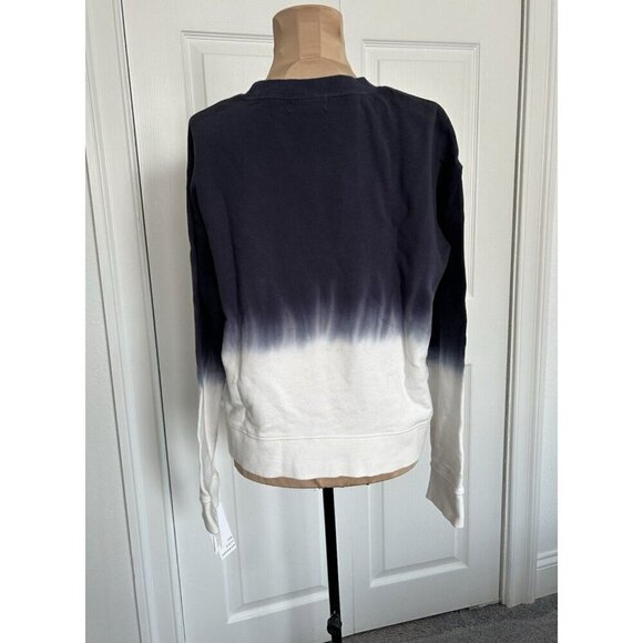 Ten Sixty Sherman Navy Blue Ombre Dip Dye Salute Sweatshirt Terry Cotton Sz M - Picture 2 of 7